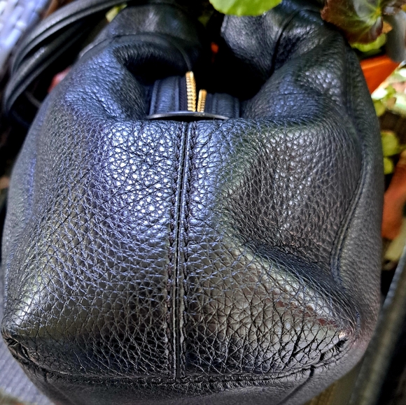 COACH LEXY Black Pebble Leather Shoulder Bag with Gourgous Gold Hardware NEW - Picture 11 of 17